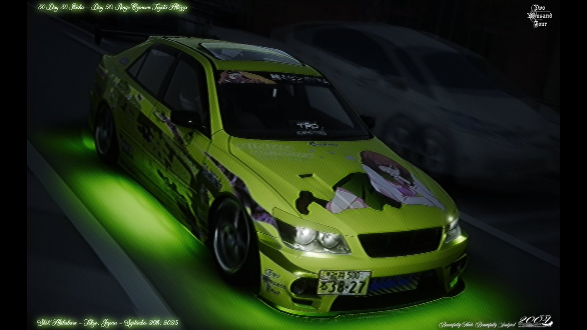 2004Collective's tweet photo. - 30 DAY 30 ITASHA
- DAY 20: RINGO OGINOME TOYOTA ALTEZZA
- PRODUCED BY 2004
---------------------------------
#twothousandfour
#carx
#penguindrum
#輪るピングドラム https://t.co/OmfbkxxgkE