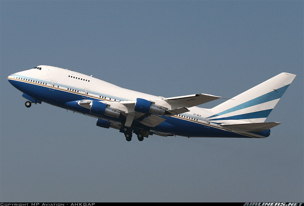 Las Vegas Sands Corporation 
Boeing 747SP-31 VP-BLK 
HKG/VHHH Hong Kong Intl Airport (closed)
February 6, 2011
Photo by credit Andrew Hunt 
#AvGeek #Aviation #Airline #AvGeeks #Boeing #B747 #QueenOfTheSkies #Sands #HKG #HongKong