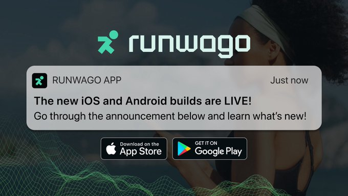 🚀 The iOS and Android 1.0.6 Updates are LIVE on <a href="/runwago/">Runwago</a>!

Two days after TGE all sorts of improvements can already be downloaded.

Do not forget to update before your next run. 🏃‍♂️🏃🏃‍♀️