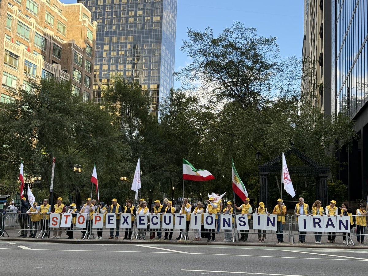 Every banner, every flag, every voice in front of the <a href="/UN/">United Nations</a> today represents hope for a free Iran.
✊ Together we say: 
STOP EXECUTIONS IN IRAN!
REGIME CHNGE IN IRAN BY IRANIAN PEOPLE!
#2025FreeIranNYRally 

<a href="/nypost/">New York Post</a> <a href="/wpix/">WPIX-TV 11 New York</a> <a href="/NBCNYDigital/">NBC New York (WNBC) Digital Team</a> <a href="/ABC7/">ABC7 Eyewitness News</a> <a href="/NYMag/">New York Magazine</a> <a href="/nynews/">nynews</a>