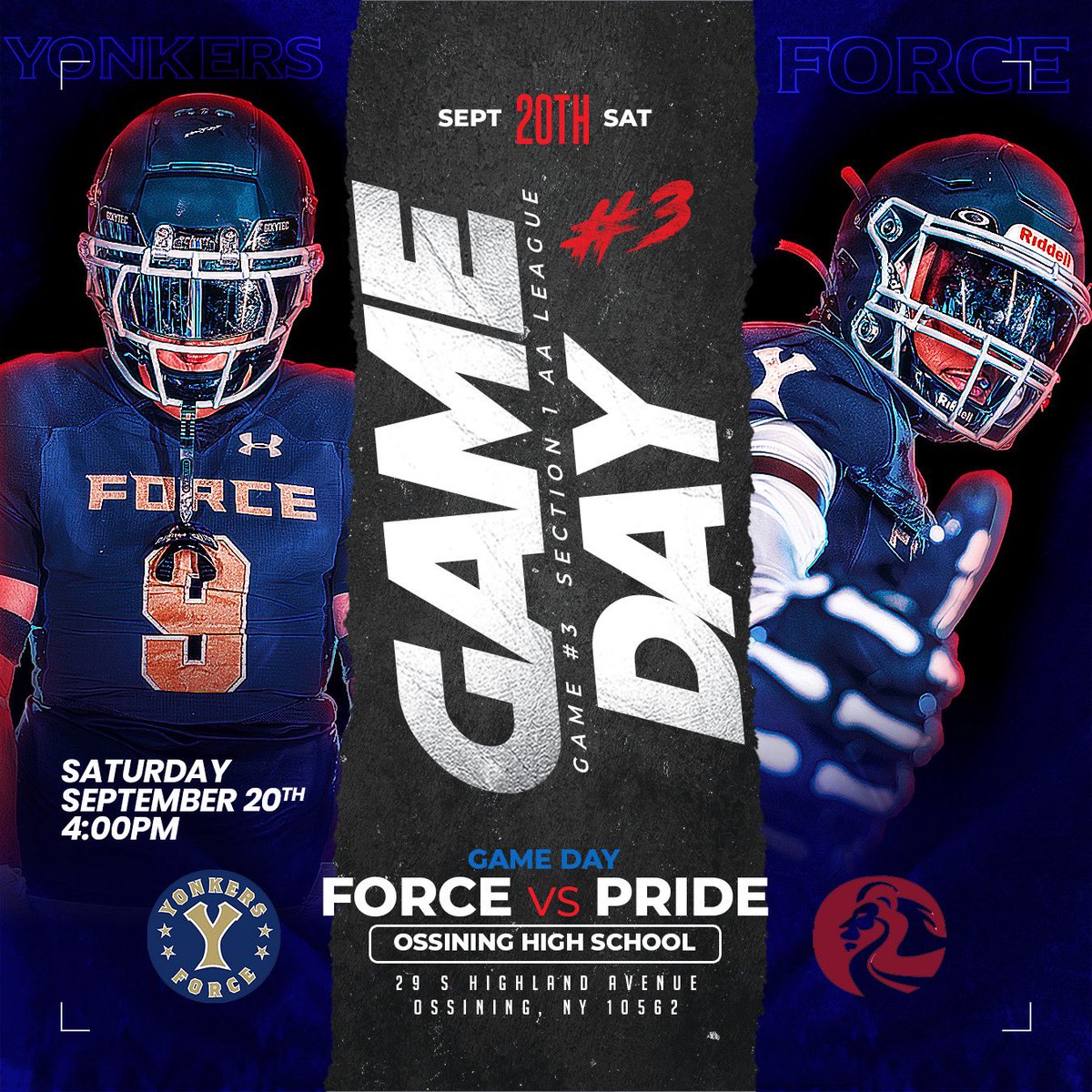 Final! 
Force 43 
Ossining 7 

Stats to follow! 

<a href="/hoopsmbd/">Mike Dougherty</a> <a href="/KDJmedia1/">Kevin Devaney Jr.</a> <a href="/lohudsports/">lohud sports</a> <a href="/YonkersSchools/">Yonkers Public Schools</a> <a href="/YPS_Athletics/">Yonkers Public Schools Athletics</a> <a href="/FaMSportsVF/">FaM Sports New York Varsity</a>