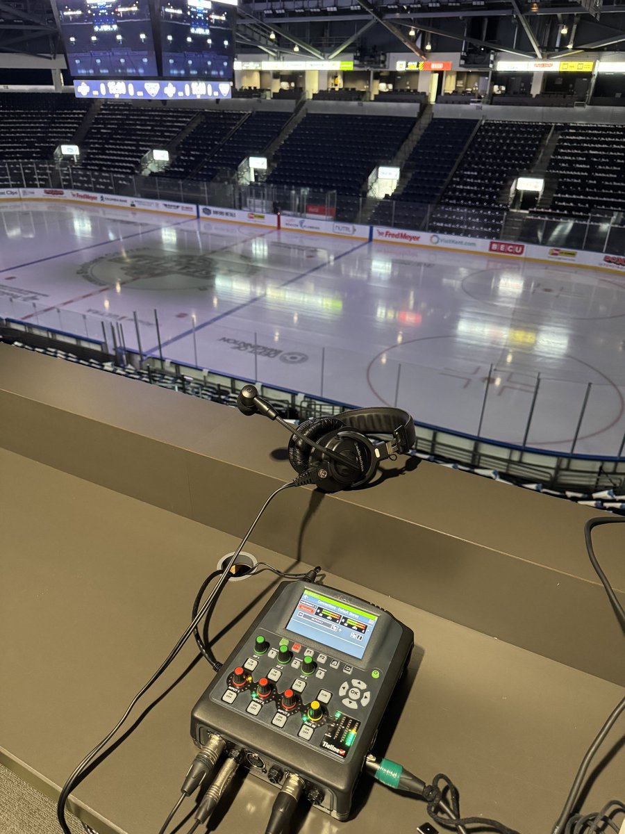 All set for royalty to arrive in the booth (Craig West). Hoping this new radio Tieline will alleviate the audio issues that plagued our broadcasts last season!
