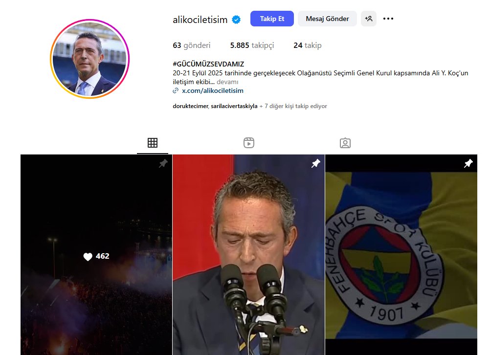 soldaki Saran'ın seçim iletişim hesabı.
yorumlara açık.

sağdaki Koç'un seçim iletişim hesabı.
yorumlara kapalı!

Saran'ın hesabının takipçi sayısı, Koç'un hesabının 10 katı.

Koç, başkanlığı çoktan kaybetti.

inanmıyorum ama..
bir kez daha seçilirse sadece kongrenin başkanı olur