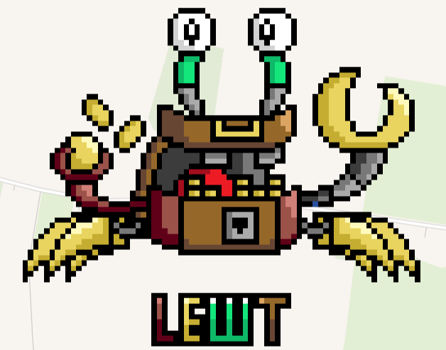 Inferplanetoid's tweet image. A Lewt pixel art I did in wplace!
#mixels #pyrratz #pixelart