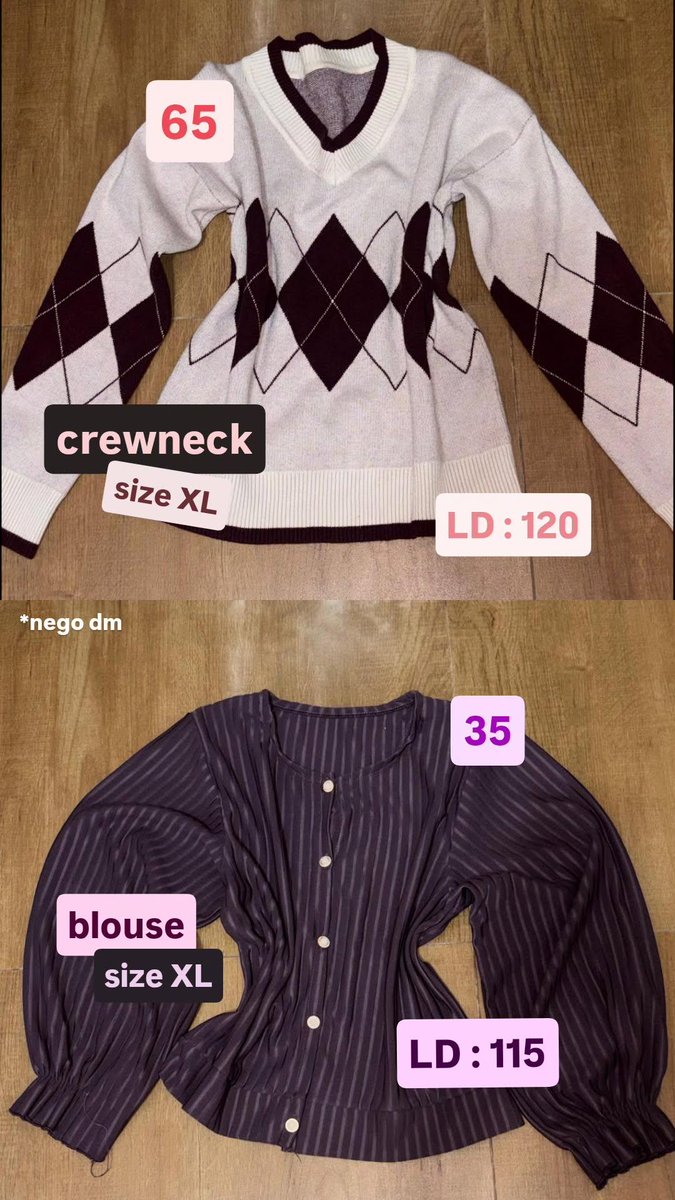 ofmarcya's tweet photo. Guys WTS baju preloved pemakaian pribadi. 

📍: Tangerang
💸 : Sesuai pict, bisa nego
🛵 : COD / anter sampe rumah depan kamar juga boleh, ongkir seikhlasnya

Notes : alesan dijual karna udah males buat pake. Dan untuk dress, di LD 110 masih muat dan masih oke 😙 https://t.co/osV7umXPoa