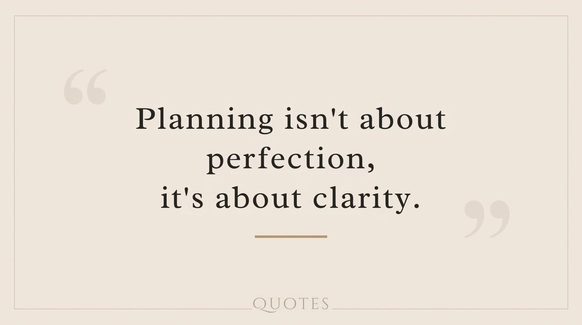 ZenLogDigital's tweet image. 🔥 Most people don’t fail from lack of planning… they fail because they expect perfection.
Planning isn’t about creating a flawless roadmap—it’s about gaining clarity so you know your next step. Clarity creates momentum, and momentum creates results.
#Productivity  #Motivation