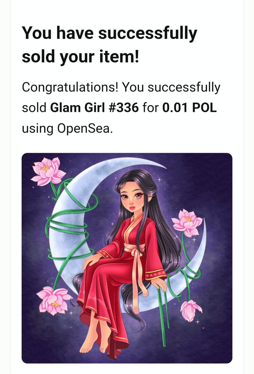 _GlamGirls_'s tweet image. Yayyyyy😍🎉🥳
GM fam🌸
New drop has been sold to dear @STCs8c8 😍
I can't thank you enough for your continued love and support towards Glam Girls❤️🙏
It means a lot✨️
Much love to you🤗🥰💜
#NFT
#PolygonNFT 
#NFTshill