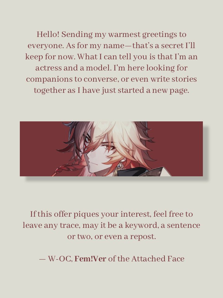 ㅤ
( !2DFESS ) ... May I have your attention for a moment? Many thanks! 
ㅤ