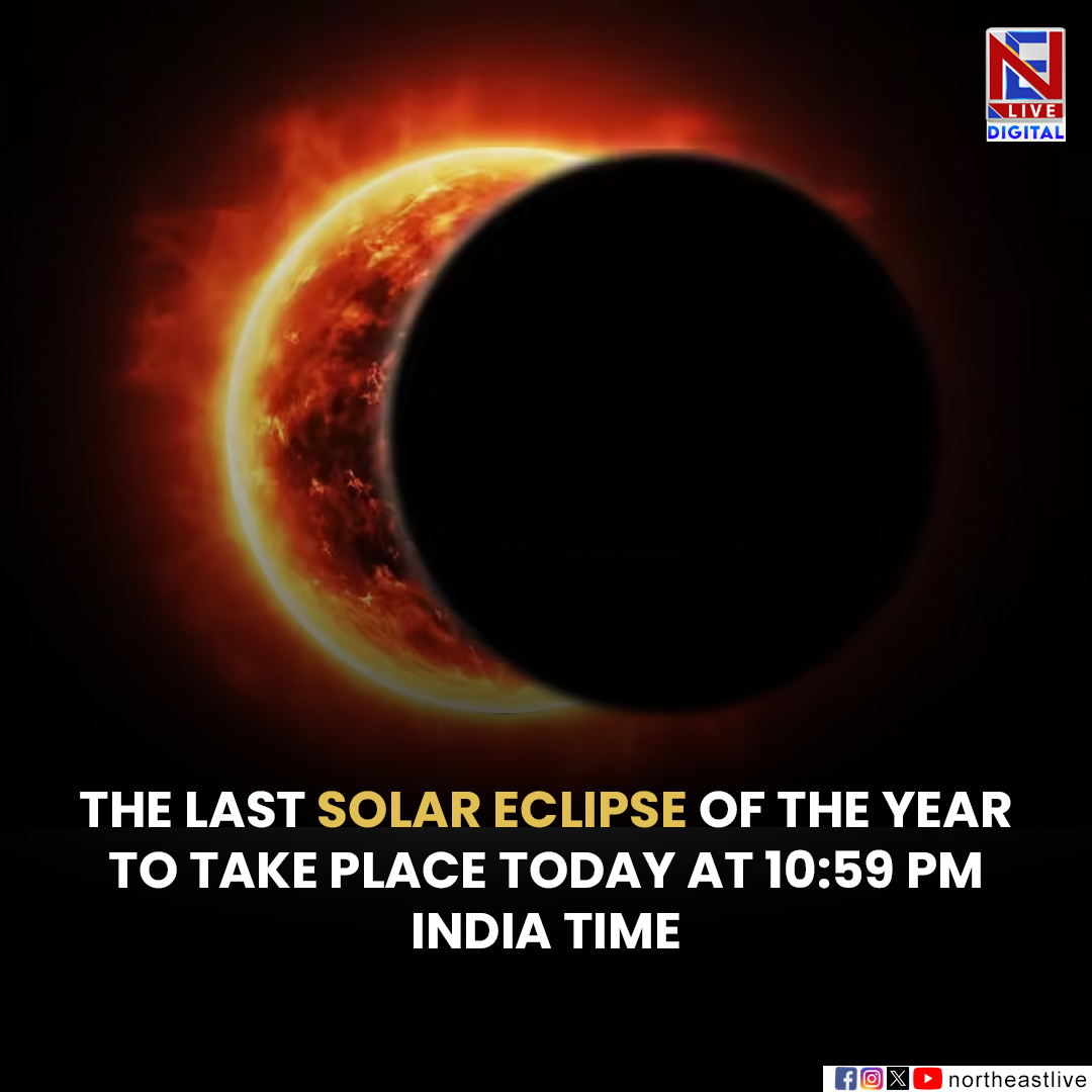 NELiveTV's tweet image. #solareclipse #SuryaGrahan #india #northeastlive