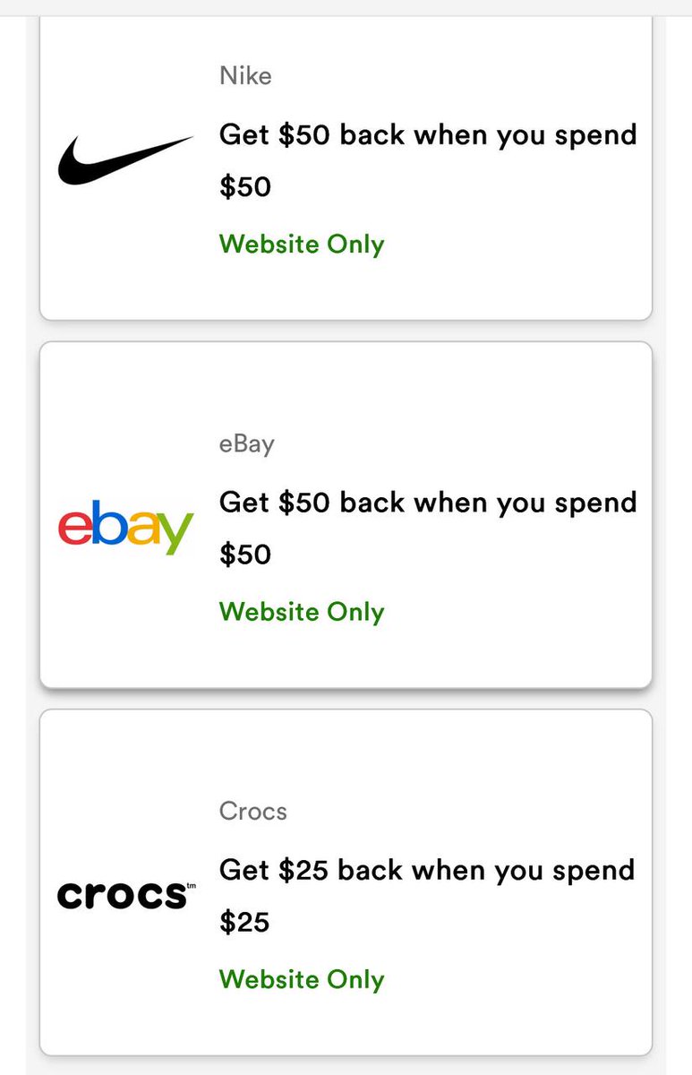 😱 If you have Capital One check these offers on the website not app!! $50 off $50 at NIKE and more!!

capitaloneshopping.com