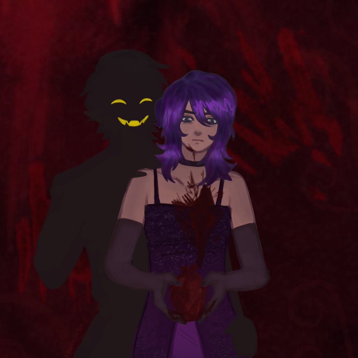 XBlehhh79569's tweet image. Idk :p  #murderdrones #angelfangs   #MDvampireAU  By @mishim0