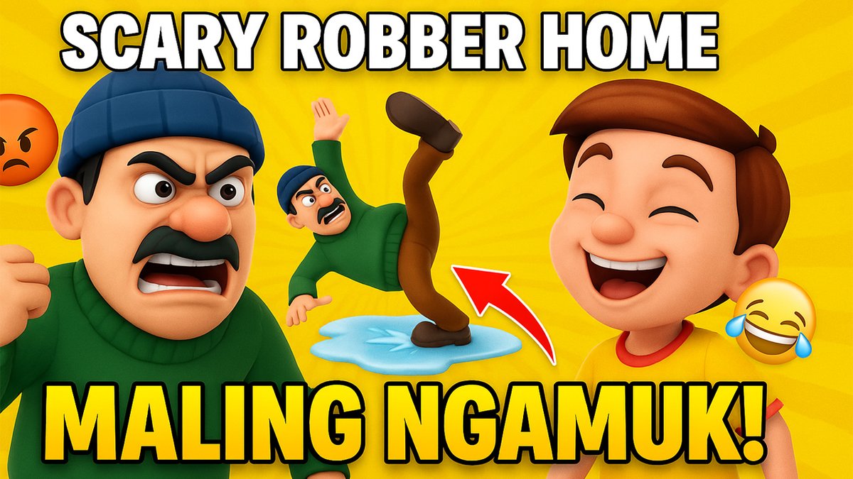 bdjmaingame's tweet photo. 🤣 Maling KOCAK di #ScaryRobber bikin ngakak nonstop!

Siap pasang jebakan gokil &amp; lihat malingnya teriak-teriak? 😂

🎥 Full video di YouTube: https://t.co/AIfVofVrcB

👉 RT kalau ketawa liat maling KOCAK ini!
🔥 Like kalau mau coba gamenya!

#bdjmaingame #GameLucu #GameSeru https://t.co/6lAlYlflNL