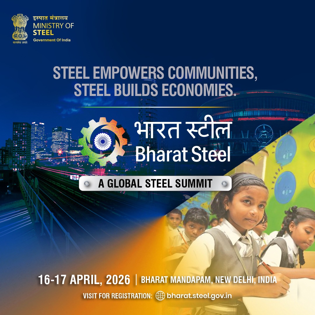 #Steel is the pulsating heart of an #inclusive and #sustainable #economy. Beyond economic gains, it creates #jobs, builds communities, and drives progress. 

Hear from global leaders and experts on its role in shaping resilient supply chains at #BharatSteel 2026. 

👉Secure your