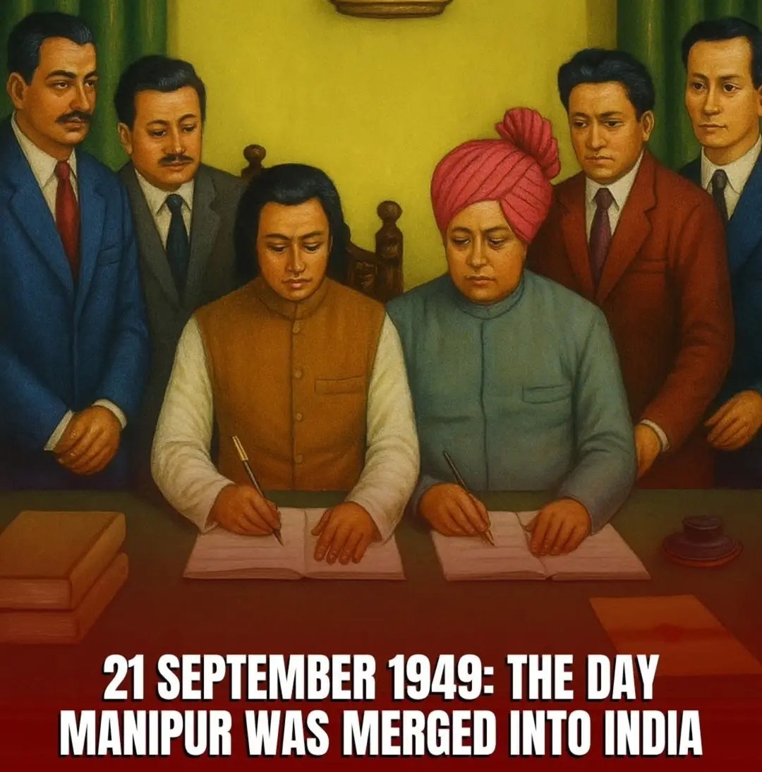 On this day in 1949, Manipur was merged to India. The area merged was the entire territory of the Kingdom of Manipur, which included both the hills and the valley (8622 square miles). Those who are shouting for separate administration or UT entered Manipur after 1967.