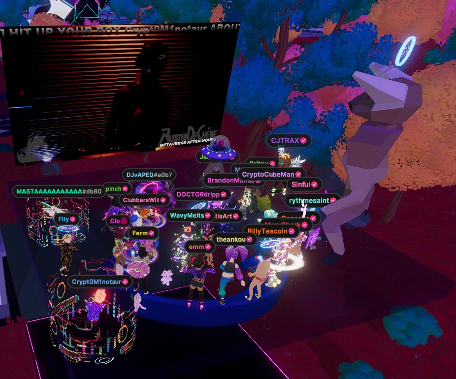 Live <a href="/decentraland/">Decentraland</a> 78,-105 #metaverse AFTER-HOURS with DJ <a href="/AustinDeChene/">Austin De Chêne</a> 🔊 Jump In 😎