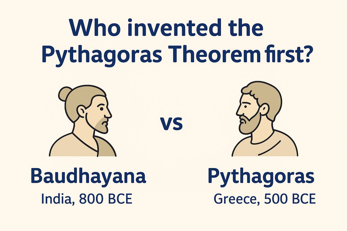 ThePuzzleDen's tweet image. Who really invented the Pythagoras Theorem first? 🤔📐 @Brainy_Bits_Hub  @GeometryPuzzles  #MathFacts #HistoryOfMath #PythagorasTheorem #AncientIndia