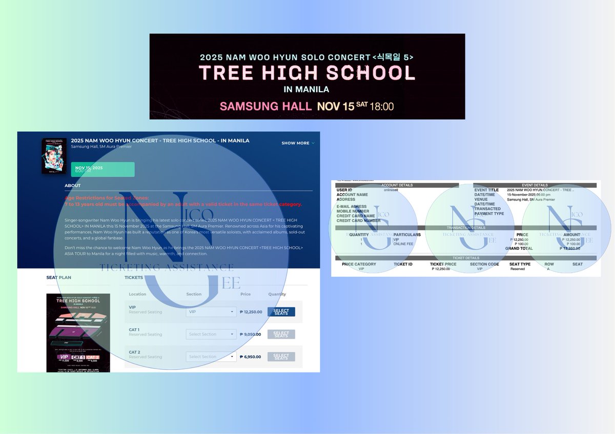 [#남우현 #NAMWOOHYUN #NWH_5TH_SOLO_CONCERT]

SECURED ROW A for client💙

wts lfb tpa ticket htb

FORM: forms.gle/nK3UpD8fbQp2Yv…

📢 Ticketing assistance / pasabuy / pasabay / pabili for 2025 NAM WOO HYUN CONCERT <식목일5 - TREE HIGH SCHOOL> IN MANILA is now open✨

✅Your ticket,