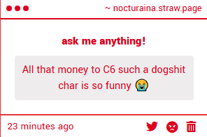 so funny thing is - i have a full time job so its my money and ill spend it how i want. btw i spent less than $30 actually! sorry you are so fucking miserable you have to hide behind an anon message and hate when you don't even know what you are talking about <3