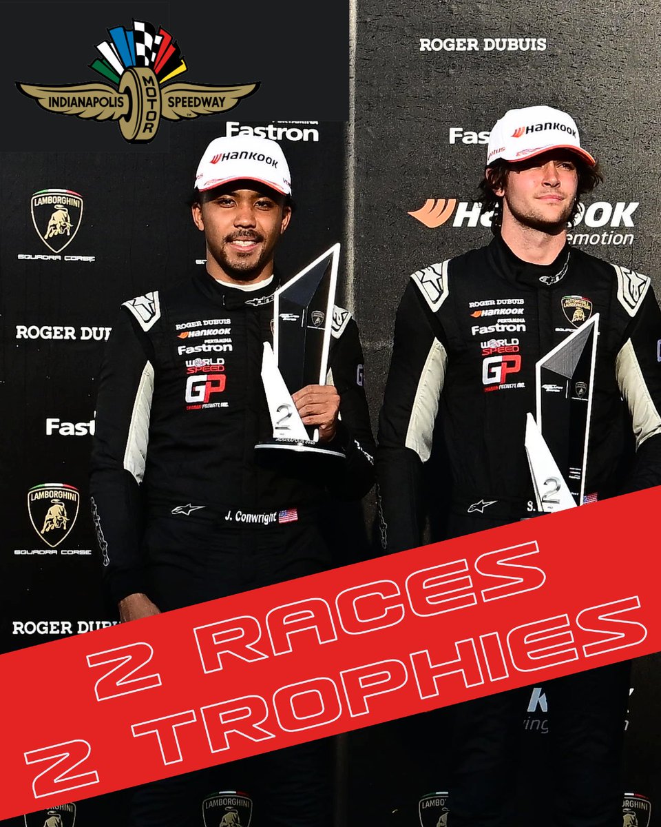 {Back-To-Back At The Brickyard}

🏁 The number 22 World Speed / Graham Prewett Lamborghini brought home P2 finishes in both races. Huge shoutout to our incredible (&amp; FAST) drivers &amp; crew for their back-to-back podiums! 🔥 🏆 🏆 #IndianapolisMotorSpeedway #Lamborghini #Motorsports