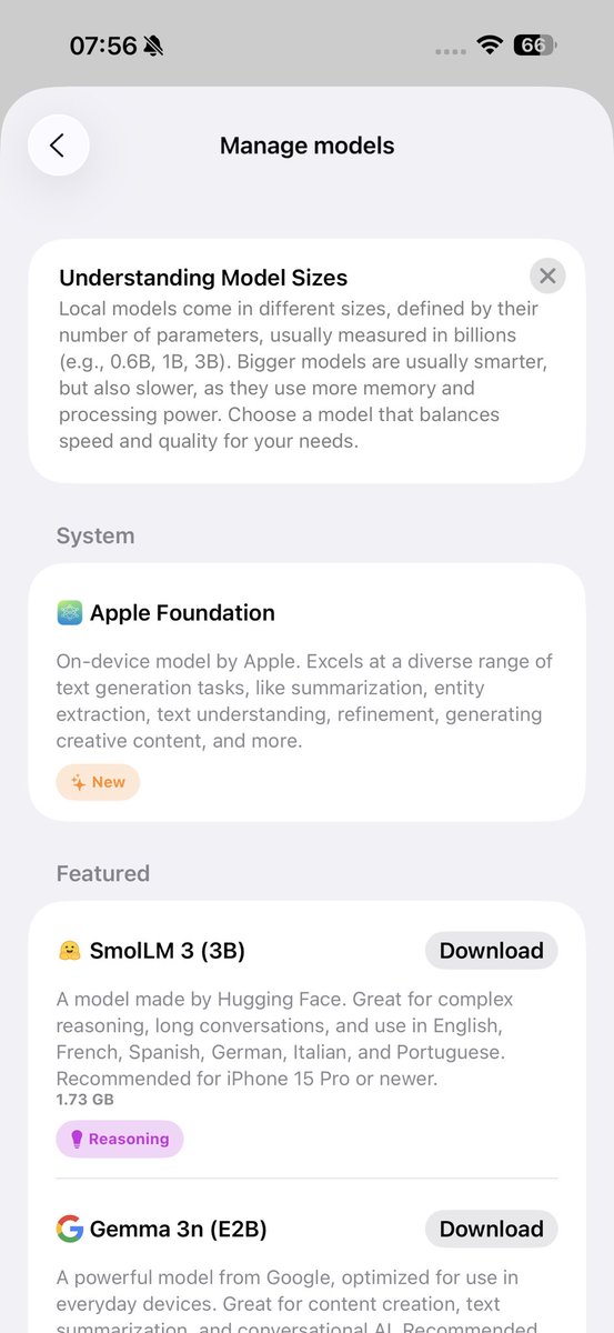 Galaxyknit's tweet image. Apple wasn’t kidding — a foundation model running natively on iPhone 17 Pro, and it’s blisteringly fast. A19 Pro is an absolute beast for on-device AI. #iPhone17Pro #A19Pro #OnDeviceAI