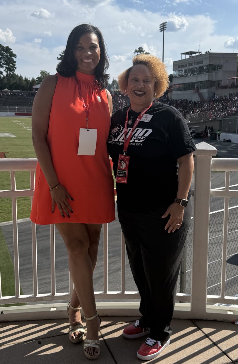 Tiffani_Sykes's tweet photo. Always great to see my friend, colleague, and Soror @WSSUAD! Thanks for the hospitality. Best of luck to the Rams the rest of the season! https://t.co/y9wMECfHTc