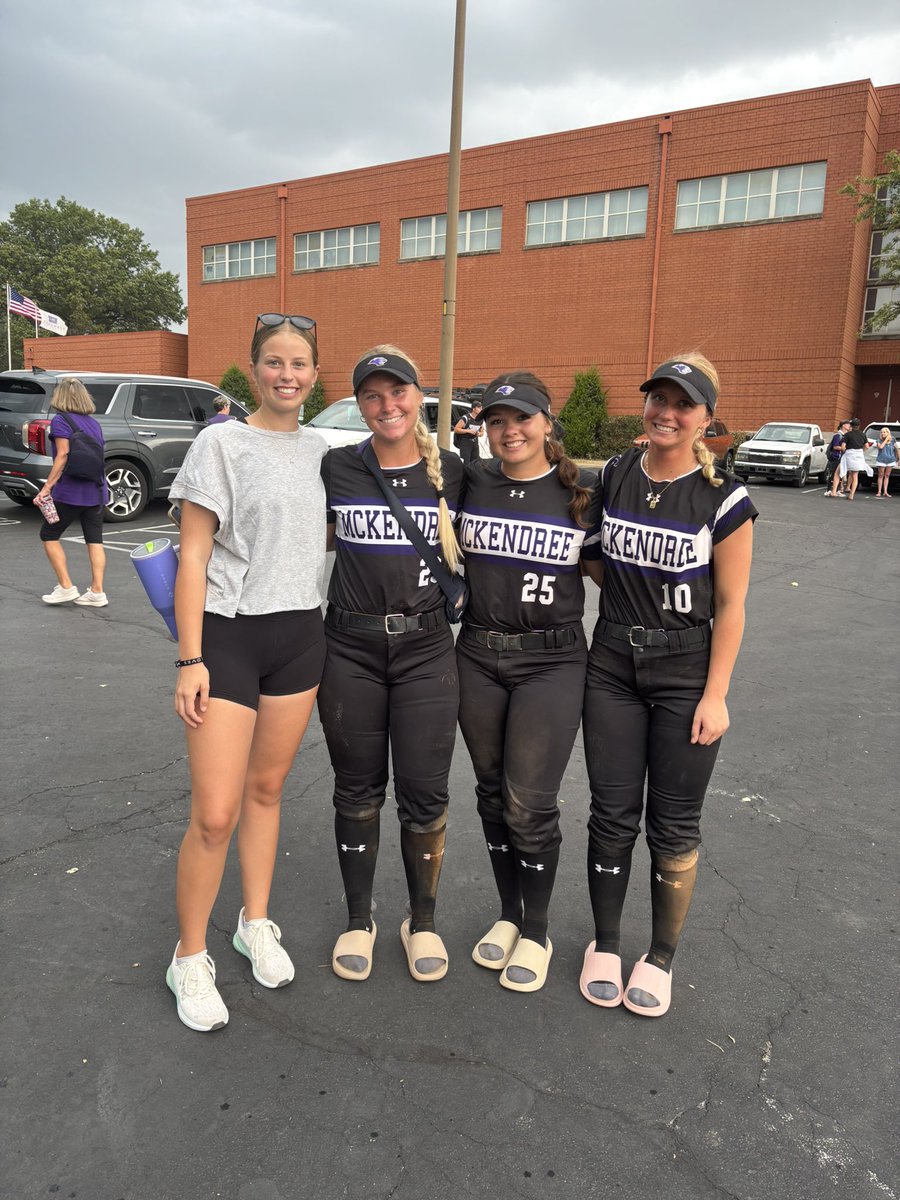 Our <a href="/SelectMcManus/">Select Fastpitch-McManus 18U</a> present met its very recent past today in Lebanon.
Current pitcher <a href="/EmilyWebbRHP26/">Emily Webb</a> got the chance to see former teammates and current <a href="/McKendreeSB/">McKendree Softball</a> freshies <a href="/ellehaston24/">Elle Haston</a> <a href="/Reese3533/">Reese</a> <a href="/AddiClark16/">Addison Clark</a> today. MCK won the first of two 7-5 before rain wiped out game two.