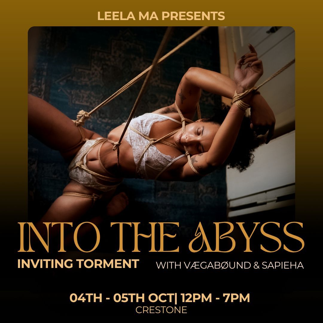 GoodLoveProject's tweet image. Journey to the edge. INTO THE ABYSS: Inviting Torment takes place October 4–5, in the hauntingly beautiful Crestone, Colorado. A space for confronting desire and darkness—this immersive experience offers profound transformation. Dare to descend?