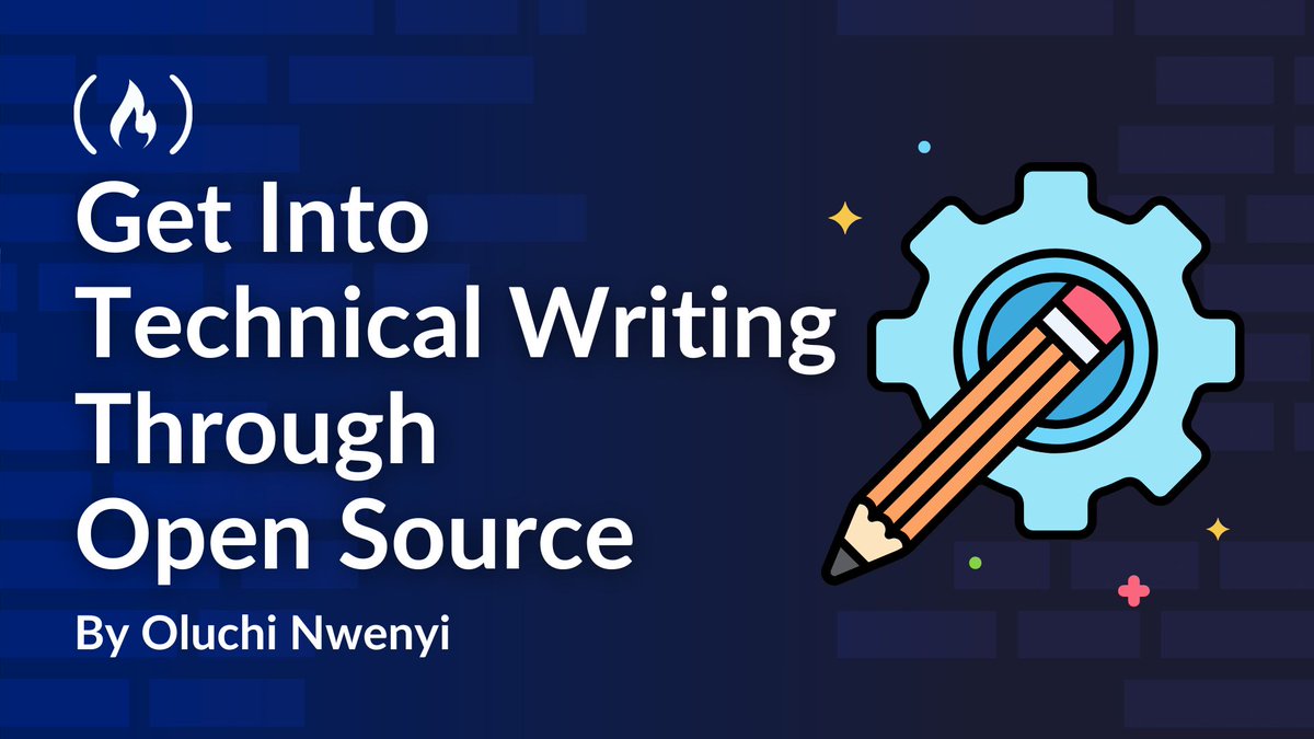 freeCodeCamp.org (@freecodecamp) on Twitter photo If you want to start a career in technical writing, you'll need to do a lot of technical writing.
And a great way to improve your skills - while helping the community - is by contributing to open source projects.
In this guide, <a href="/lulunwenyi/">Lu</a> explains how to do this, the technical If you want to start a career in technical writing, you'll need to do a lot of technical writing.
And a great way to improve your skills - while helping the community - is by contributing to open source projects.
In this guide, <a href="/lulunwenyi/">Lu</a> explains how to do this, the technical