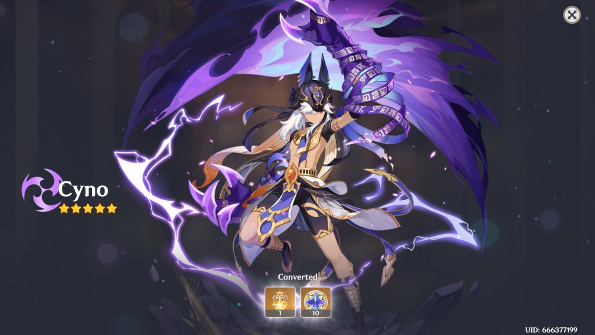 mortuette's tweet image. well... i just got cyno c6 at 17 pity. he&apos;s officially done! i am the happiest cyno main alive.