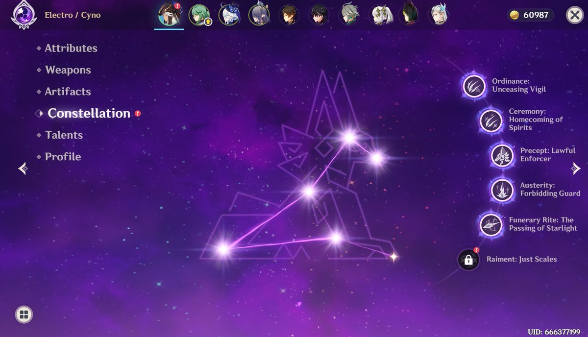 mortuette's tweet image. well... i just got cyno c6 at 17 pity. he&apos;s officially done! i am the happiest cyno main alive.