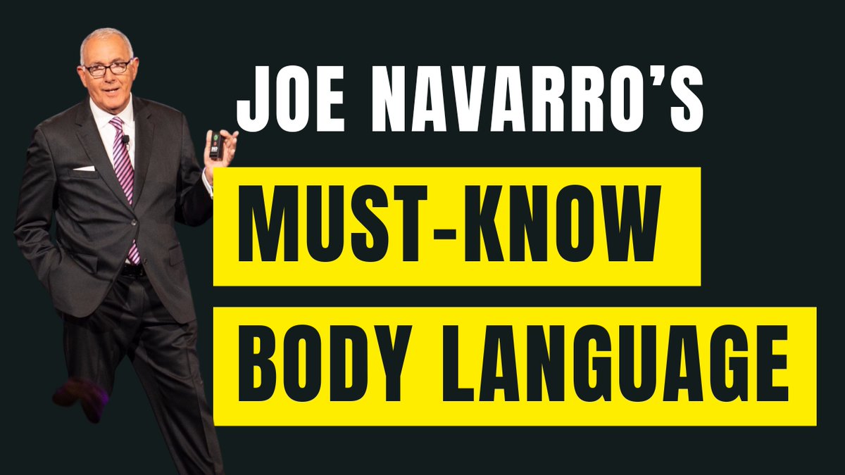 navarrotells's tweet image. Unlock the secrets of nonverbal communication — 9 must-know behaviors that reveal what people are really thinking and feeling — signals you can recognize in everyday life, at work, or in relationships. youtu.be/NUsqn9IMn_c

#BodyLanguage #JoeNavarro #Communication