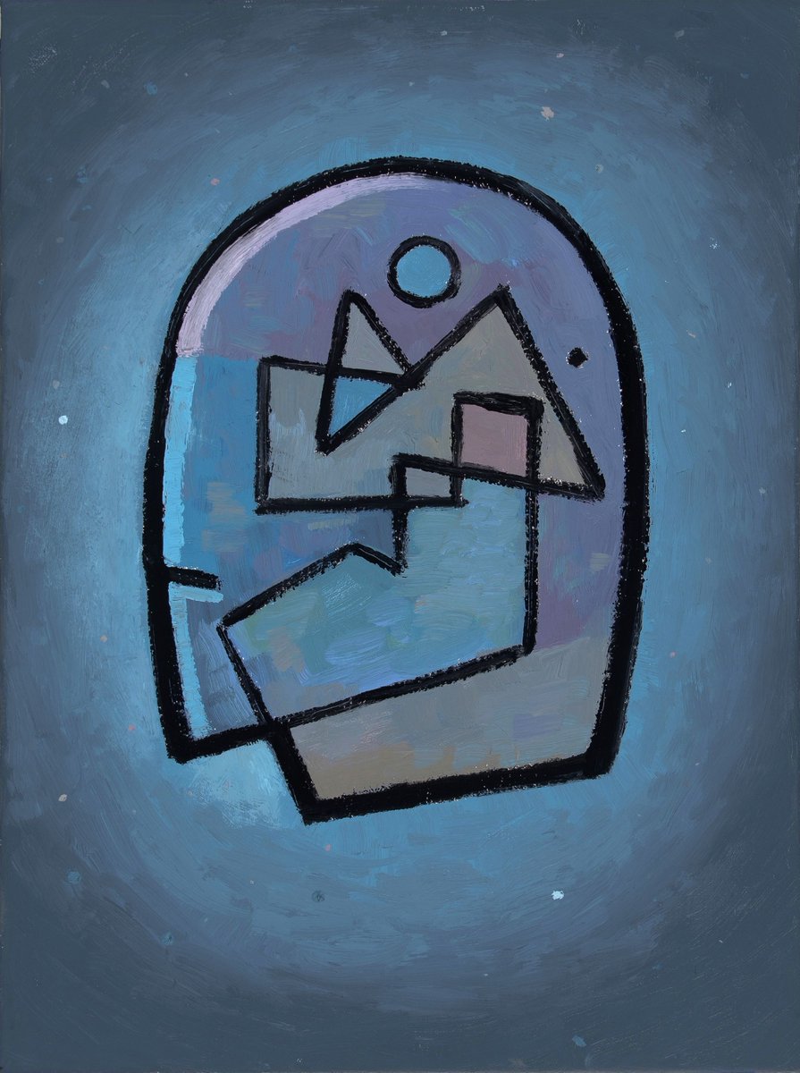 slonimart's tweet photo. THINKER, 16 x 12, oil.  sold - private collection, NYC. https://t.co/itRo0V7Zs6