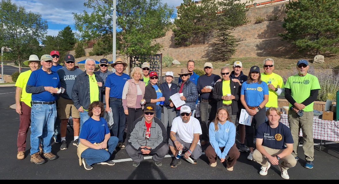 So proud of our #evergreenrotary recycling team. Fantastic day collecting plastics, bikes, tires, paper, batteries, etc. Recyle today for a better tomorrow! “Recycling is proof that small actions add up to big changes,” – Keep America Beautiful campaign. 
#evergreencolorado