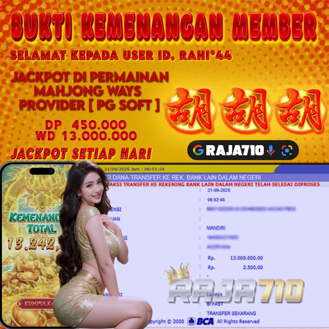 ReGoft5's tweet image. 🎰 KAPAN LAGI MODAL RECEH CUWAN MAKSIMAL BRAY!
🗓️Tanggal : 21 September 2025 
🌐Ketik di google : RAJA710
Min DP : 10.000 | Min WD : 25.000
#raja710 #rtp #qris #fitness