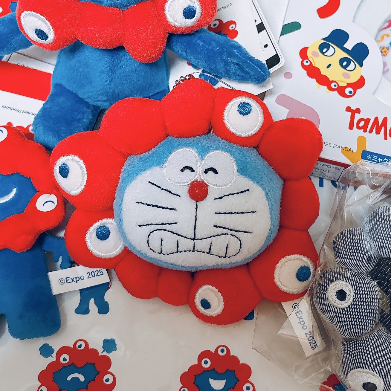 カラフルキャラクターぬいぐるみ　ミャクミャク　確認 ミャクミャク ぬいぐるみ Mサイズ EXPO2025 送料無料・再入荷