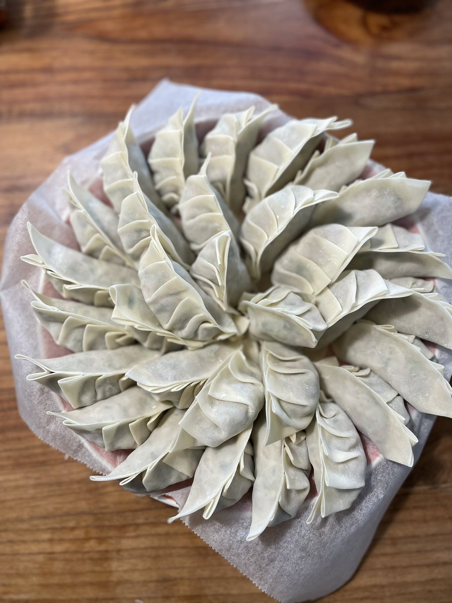 試合開始が16時からだからギリ帰ってから晩ごはん食べれるけど帰って作る元気は残されていない…ので朝イチから餃子🥟を作った💪勝利の餃子パーリーになるよう応援📣頑張ります❗️