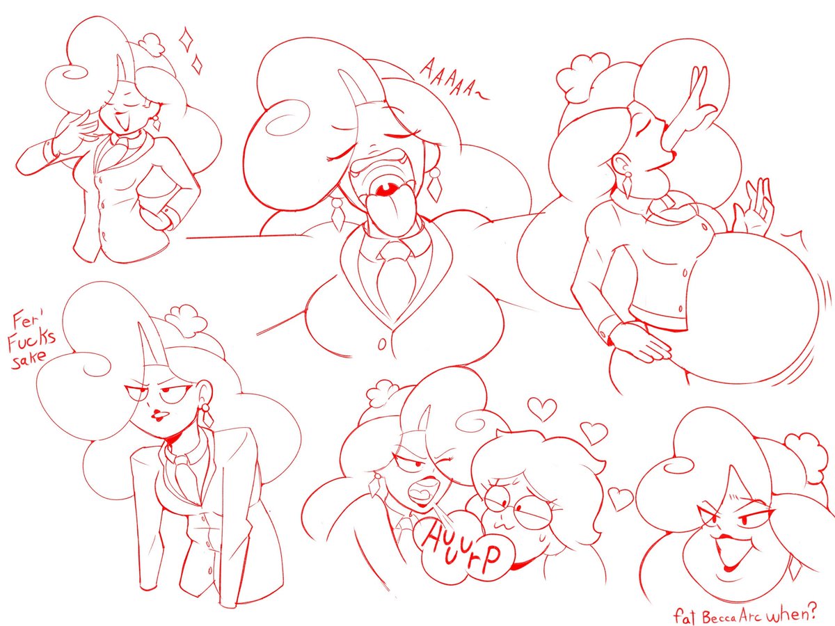 Various Becca sketches