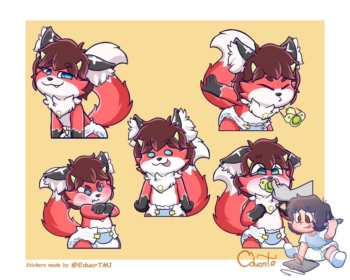Sticker commission for <a href="/Kotawuuu_/">Kotawu! 🦊🖌</a> !!🌟 😊