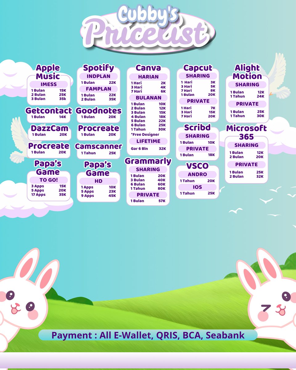 halōo, yang lagi butuh āplikasi prēmium murah proses cepet dan bērgaransi, beli disini!😻🙌

wtb wts app āpk prēm nētflix viū prime vidēo YōuTube wētv vip iqíyi cānva prō capcut hbōmāx spotify disnēy+ appmus

☎️ wa.me/62895322576081
💰 QRIS, BCA, SEABANK
#zonauang #zonajajan