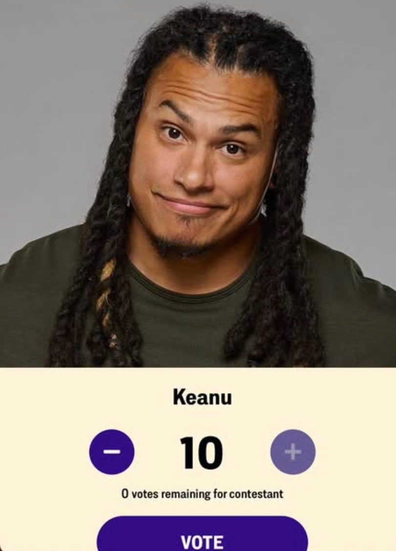 therealsarahb's tweet photo. #BB27 AFP!!! Vote for the beast Keanu!!! He was my reason I watched this season! 💯 @CBSBigBrother https://t.co/3fJOz2CTBp