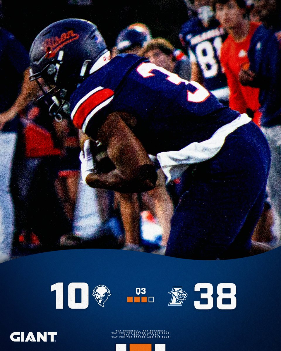 Bucknell_FB's tweet photo. End of the third quarter against #10/10 Lehigh. https://t.co/6a2MJPzz7I