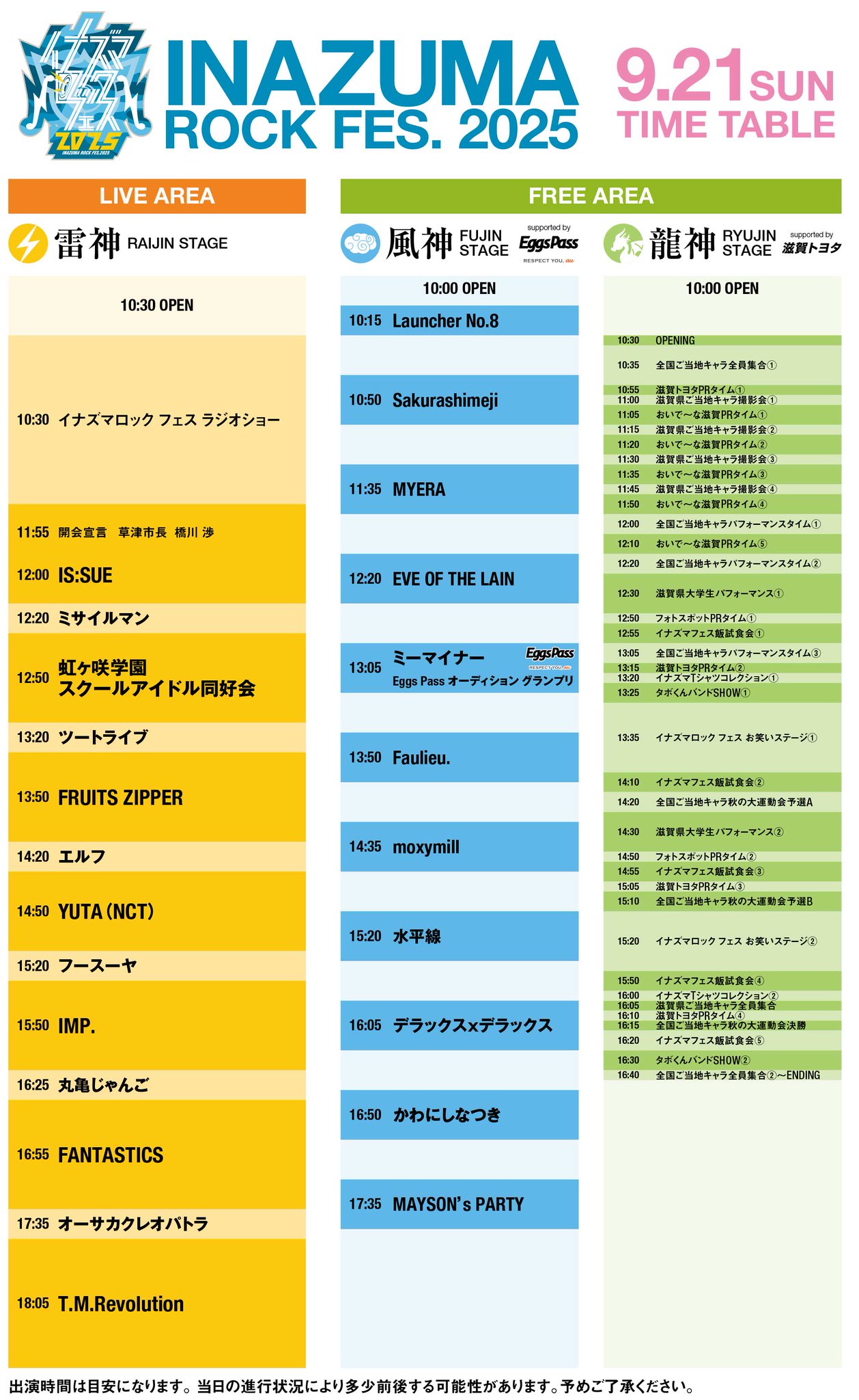 chiイナズマロックフェス2025 イナズマロック フェス 2025