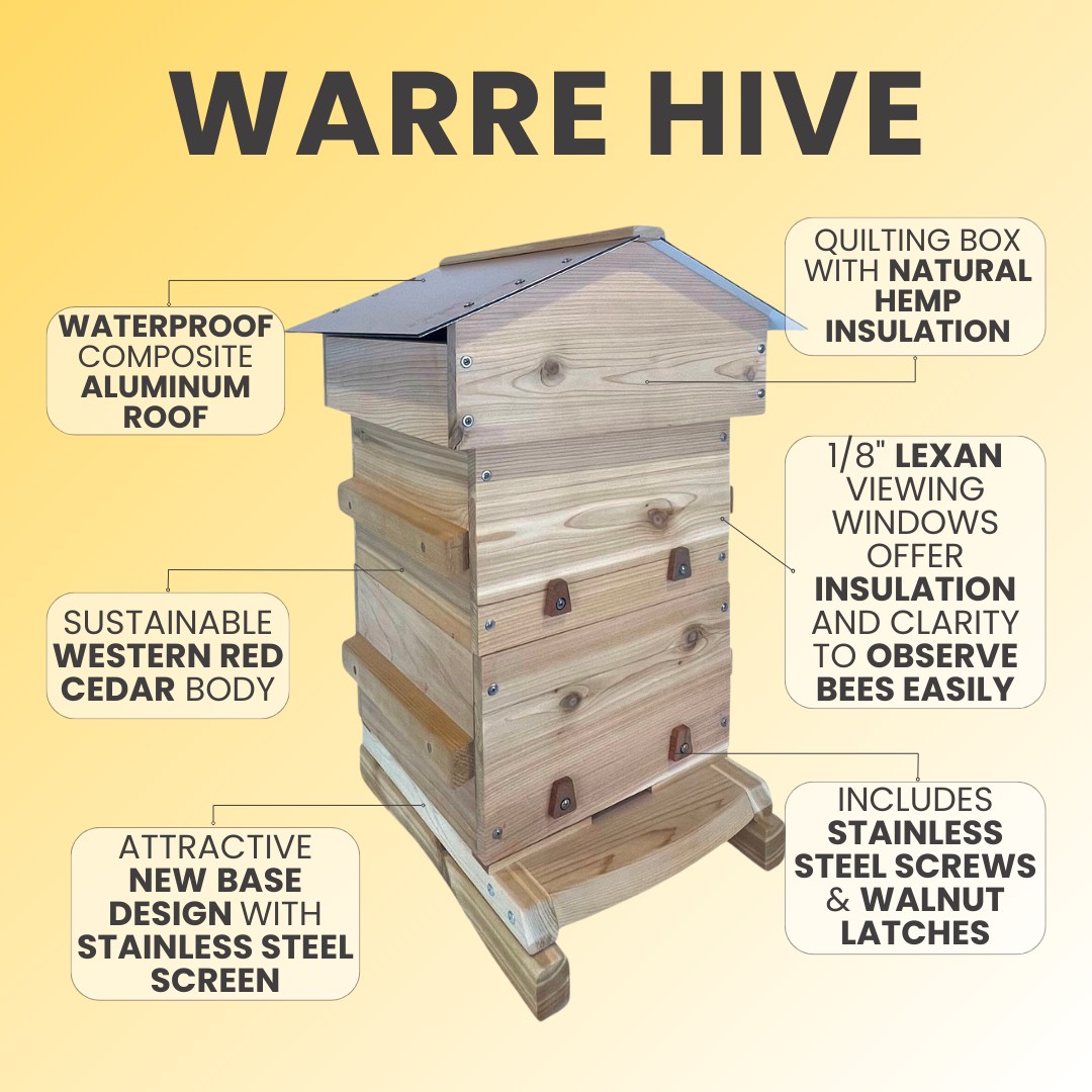 beebuiltsupply's tweet image. Your bees deserve a good home. 🏡🐝

The Warre Hive is cozy, sturdy, and even has windows (because let’s face it, we all like a good view).

See more here 👉 beebuilt.com/collections/wa…

#BackyardBeekeeping #BeeBuilt #WarreHive