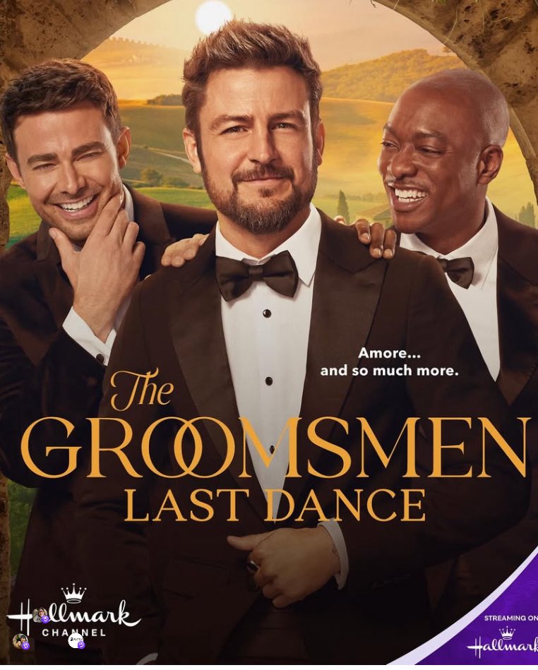 joyceshing's tweet image. Watching the last of trilogy movie with #tylerhynes #Groomsmen:LastDance #HallmarkChannel. Loving it!