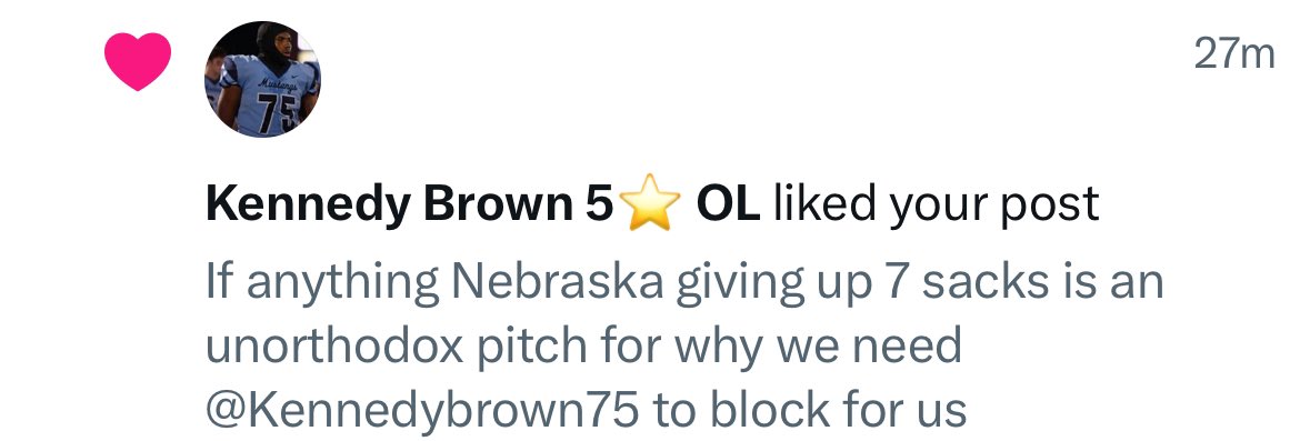 SinkerOfArks's tweet photo. @Kennedybrown75 to Nebraska confirmed @Qb6Trae https://t.co/Huu9OuRhKB