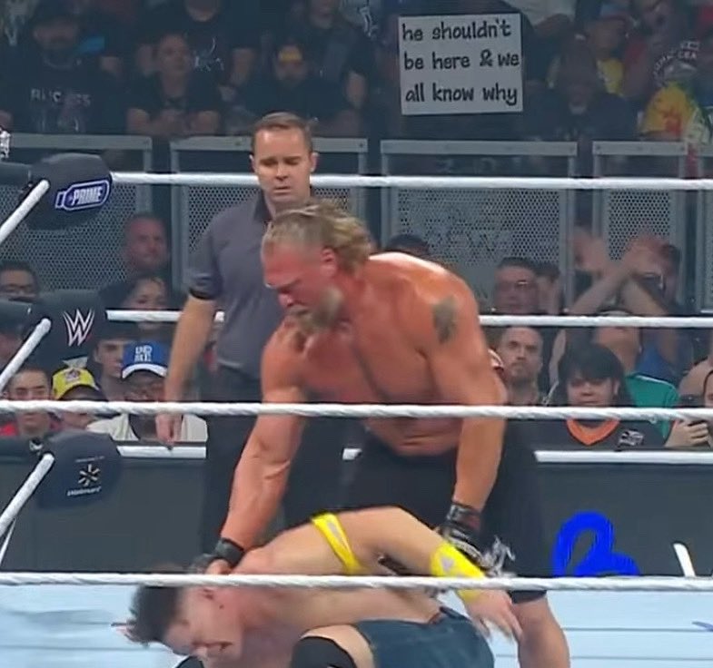 motley_nerd's tweet photo. Most accurate sign… @WWE @espn @TKOGrp @BrockLesnar #wwe #Wrestlepalooza #BrockLesnar https://t.co/o2WprGMVp9