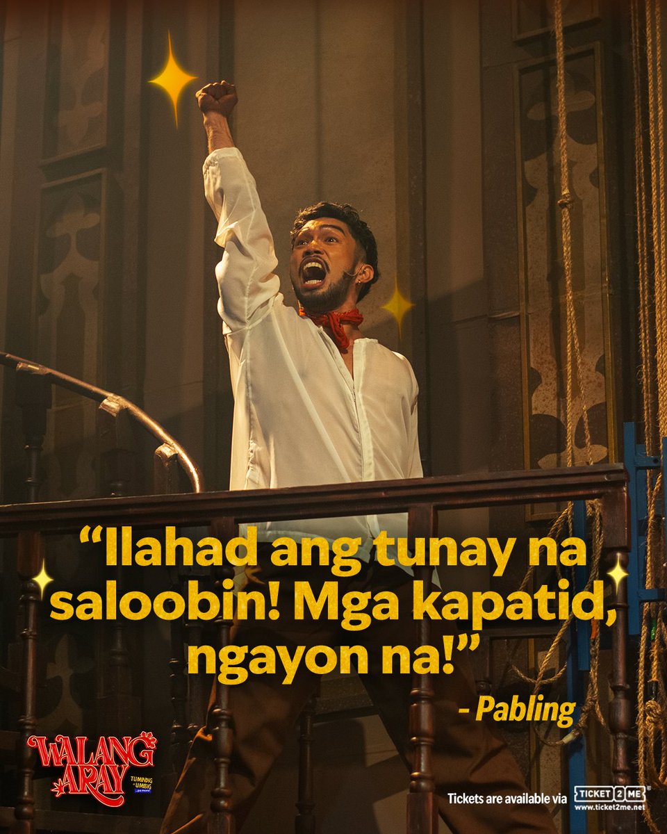 “𝗜𝗹𝗮𝗵𝗮𝗱 𝗮𝗻𝗴 𝘁𝘂𝗻𝗮𝘆 𝗻𝗮 𝘀𝗮𝗹𝗼𝗼𝗯𝗶𝗻! 𝗠𝗴𝗮 𝗸𝗮𝗽𝗮𝘁𝗶𝗱, 𝗻𝗴𝗮𝘆𝗼𝗻 𝗻𝗮!” - Pabling | #PETAWalangAray 

Speak and stand for all the things that you fight for! Pag-ibig bilang pantibay ng dibdib ✊