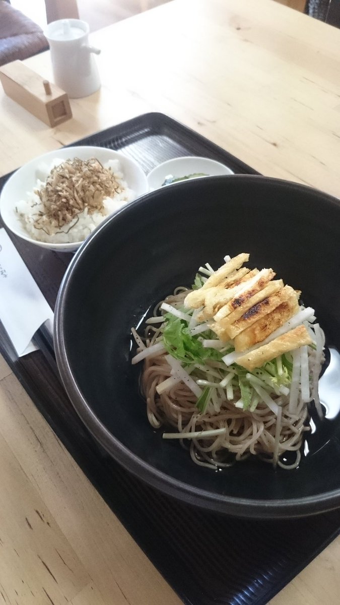 おはようございます。9月21日の日替わりセットは、香味そばとじゃこゴハンです。＃そば ＃うどん ＃三鷹 ＃ランチ ＃lunch