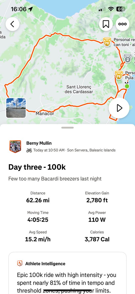 100km in Mallorca. Cycling is cool