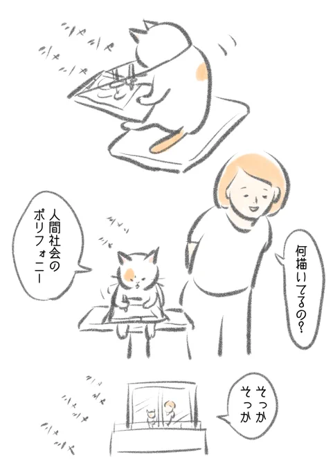 猫のお絵かき。 